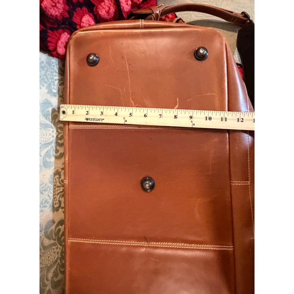 Canyon Outback Leather Duffel Bag Brown Treaty Oak Monogram Carry On Weekender - Picture 9 of 10